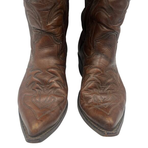 Nocona Brown Leather Western Cowboy Boot Style 31294 Mens 9 EE main image 4